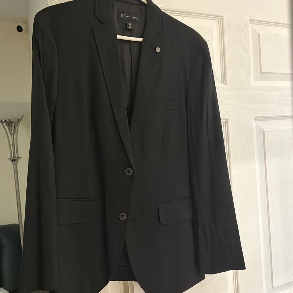 Mens INC Sport Coat Black (Slight Shine) Size Small